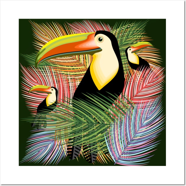 Toucans Hawaiian Summer Mood Wall Art by BluedarkArt